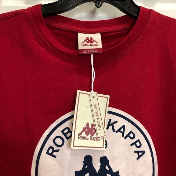 KAPPA X ROBE - NWT - M Sz XXL Giovani Mano Graphic Print Tee in Red Chili Pepper - Picture 7 of 13